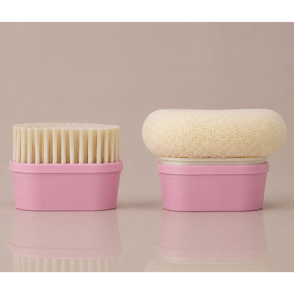 Accessori Spazzola + Spugna Rosa