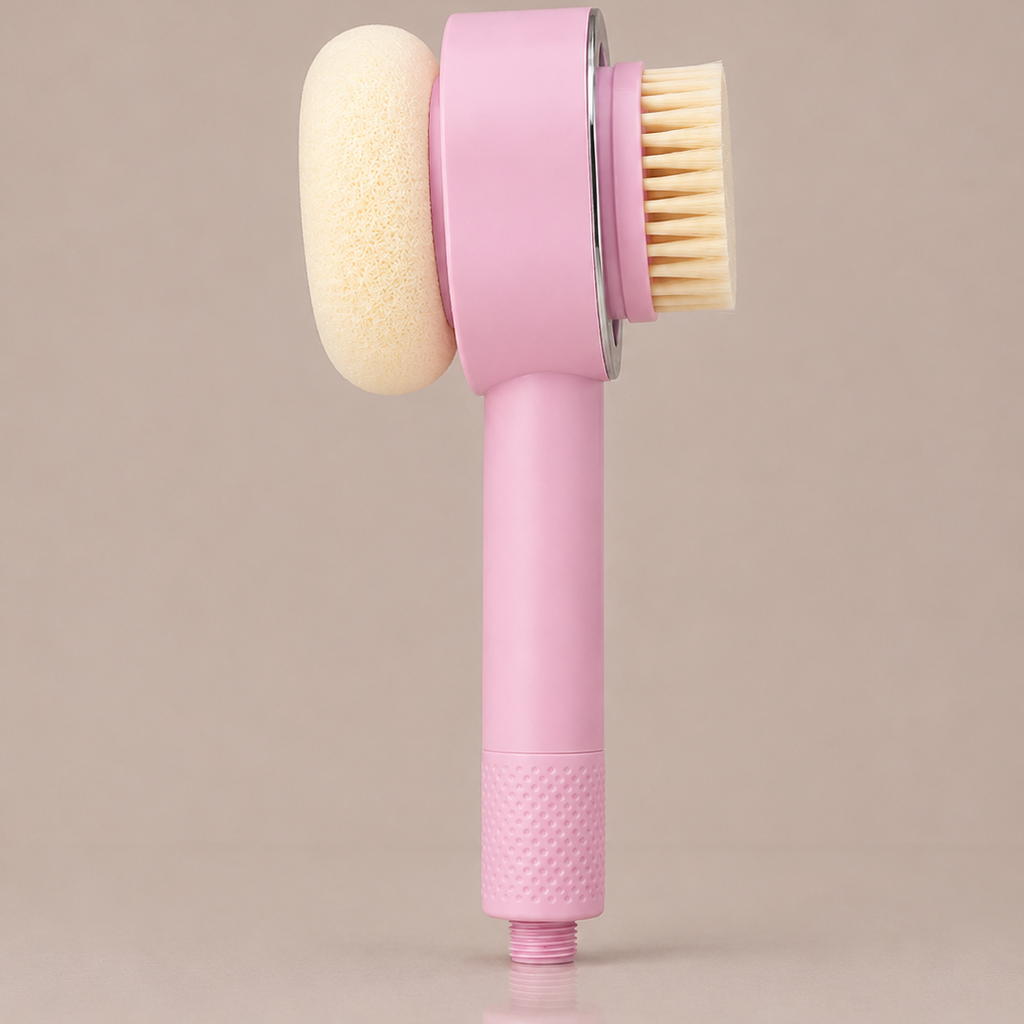 Accessori Spazzola + Spugna Rosa