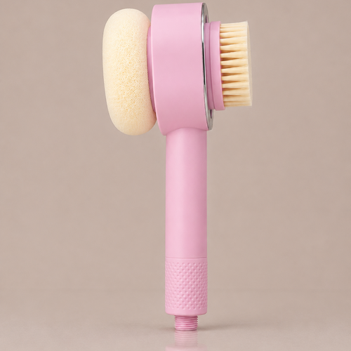 Accessori Spazzola + Spugna Rosa